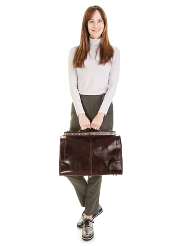 piké Doktortasche / Reisetasche LOMBARDIA GRANDE echt Leder in braun
