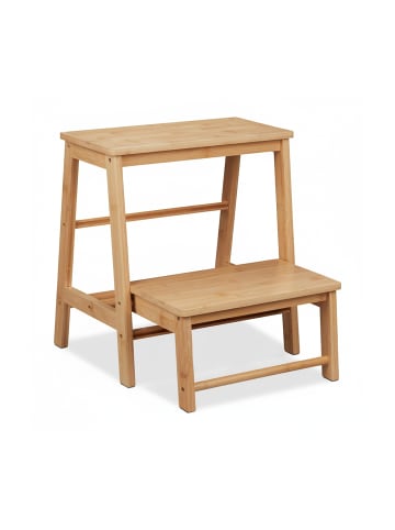 relaxdays Tritthocker in Natur - (B)45 x (H)48 x (T)51 cm