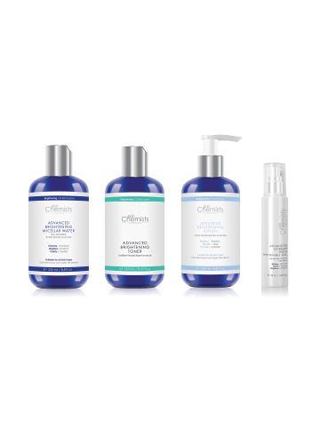 Skinchemists Aufhellende Lotion + Toner + Marine Mizellenwasser + Zahnaufhellungsgel 