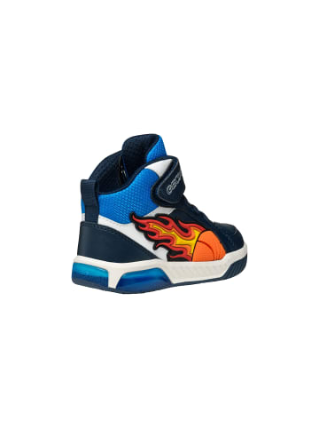 Geox Inek Geobuck+Text – Hochschuh mit Schnürung für Jungen (Junior) Blau
