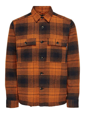 Only&Sons Flanellhemd Shacket ONSBAZ in Braun