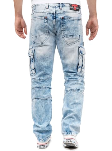 Cipo & Baxx Herren Regular Fit Jeans Stonewashed in Iceblue