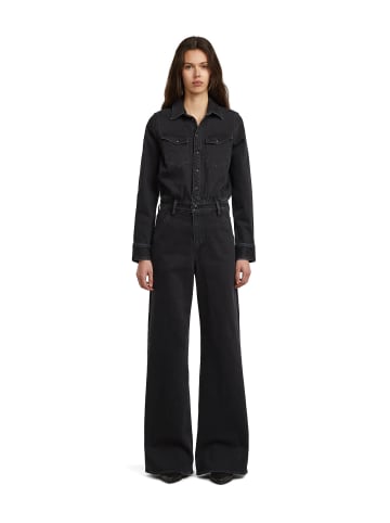 G-Star Raw Western Wide Leg Jumpsuit worn in dark sea