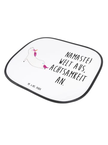 Mr. & Mrs. Panda pkw sonnenblende Einhorn Yoga mit Spruch in Weiß