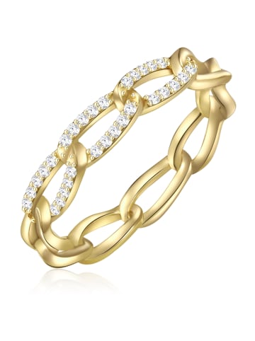 Glanzstücke München Ring aus Sterling Silber mit Zirkonia in gelbgold