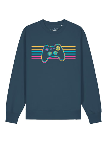 wat? Apparel Sweatshirt Retro Joystick in Petrol