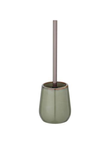 Wenko WC-Bürste SIRMIONE, Keramik in Olivgrün, (B) 10,5 x (H) 40 x (L) 10,5 cm