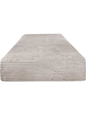 Aspero 2 Spannbettlaken aus Streifen-Flanell Parana in Taupe