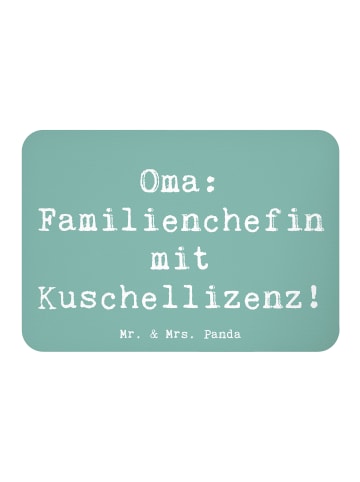 Mr. & Mrs. Panda Magnet Spruch Oma Familienchefin mit Spruch in Meeresbrise