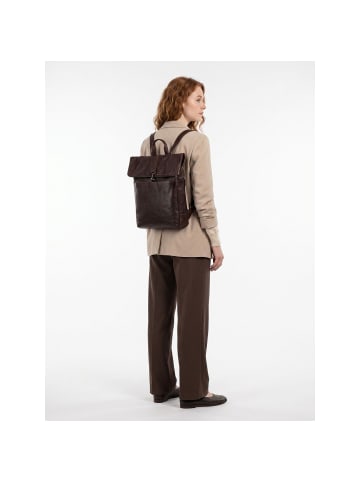 Jost Glasgow Daypack RFID Schutz Leder 42 cm Laptopfach brown