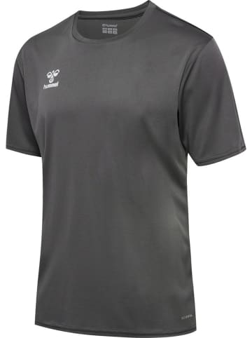Hummel Sportshirt "Hmlessential Jersey S/S" in Grau