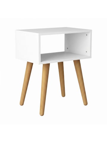 VCM Nachttisch mit Ablagefach 45x30x56 cm Singol M in Weiß