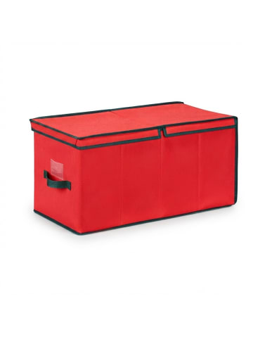 relaxdays Weihnachtskugel-Aufbewahrungsbox in Rot/ Grün - (B)30 x (H)30 x (T)60 cm