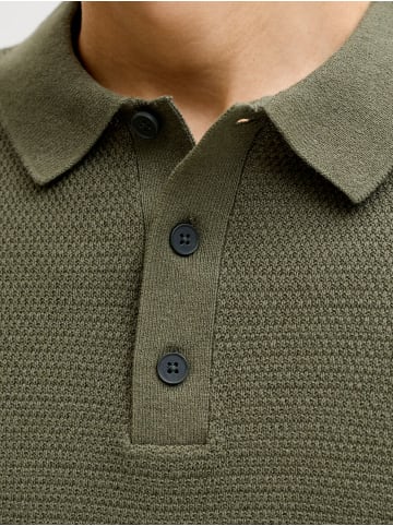 Jack & Jones Einzigartiges Knit Polo-Shirt mit Kentkragen in Olive-2