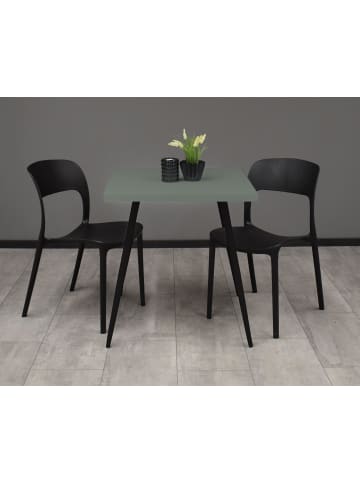 58 aufm Kessel BARTISCH Ekaterina 70x70x75 schwarz matt/Pinie green matt lack