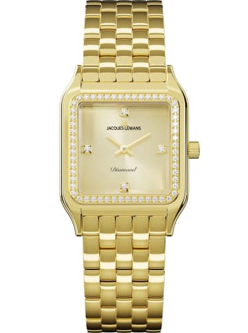 Jacques Lemans Damen-Quarzuhr Diamond Watches Goldfarben