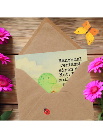 Mr. & Mrs. Panda Grußkarte Schildkröte Wanderer Design mit Spruch in Weiß