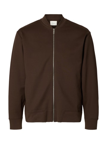 SELECTED HOMME Sweatjacke 'Mack' in braun