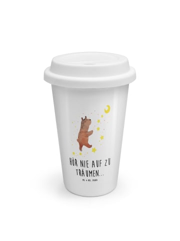 Mr. & Mrs. Panda Kaffeebecher To Go Bär Träume mit Spruch in Weiß