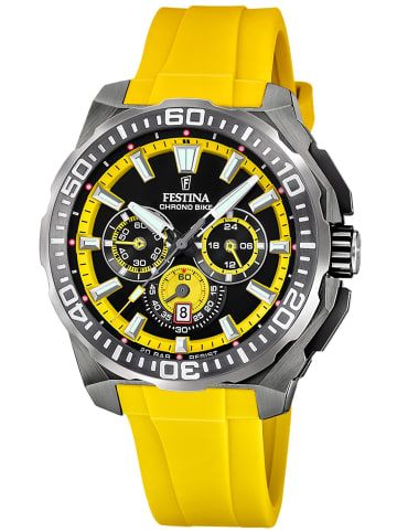 Festina Herrenuhr Chronograph Gelb/Anthrazit