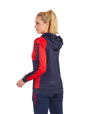 erima Damen Six Wings Trainingsjacke mit Kapuze in new navy/rot
