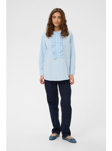 CULTURE Kurzarm-Bluse CUkosy Relaxed fit in Cashmere Blue/Whitecap Stripe