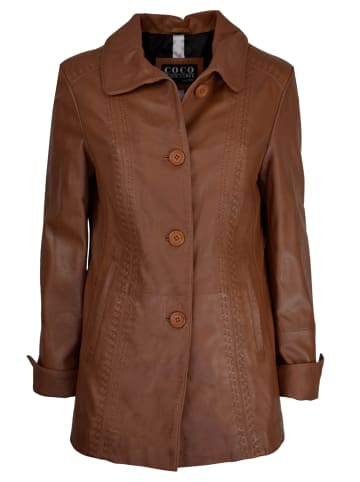COCO BLACKLABEL since1986 Leder Kurzmantel Ilona in cognac