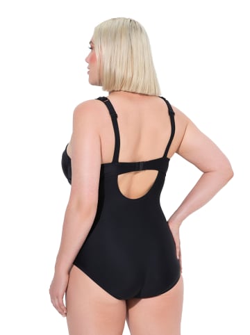 Ulla Popken Badeanzug in schwarz