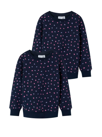 name it 2er-Set Sweatshirts Rundhals Pullover Regular Fit in Dunkelblau