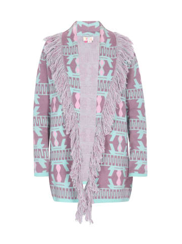 IZIA Damen Cardigan in Türkis Mehrfarbig
