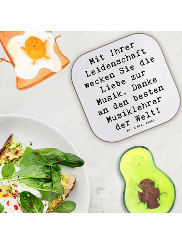 Mr. & Mrs. Panda Untersetzer für Gläser Spruch Musiklehrer Liebe... in Weiß