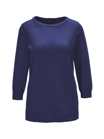 GOLDNER Pullover Pullover aus hochwertigem Garn in tintenblau