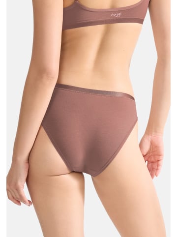 Sloggi Mini Slip GO Daily Cotton in Weiß / braun