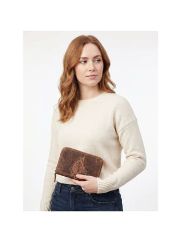 Greenburry Huntsman Geldbörse RFID Schutz Leder 10 cm in brown 2