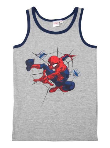 United Labels 2er Pack Marvel Spider-Man Unterhemd Tank Top Hemdchen in blau/grau