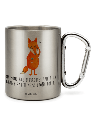 Mr. & Mrs. Panda Kaffeebecher Fuchs Lord mit Spruch in Silber