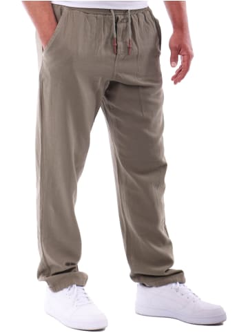 RESLAD Baumwollhose Freizeithose lang in khaki