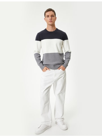 KOTON Sweater in Marineblau Gestreift