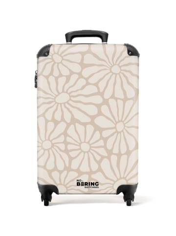 NoBoringSuitCases Suitcase, Handgepäck, Koffer, Trolley, Reisekoffer Beiger Blumendruck auf