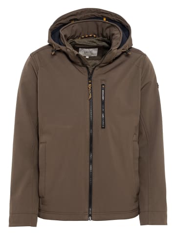 Camel Active Softshelljacke mit abnehmbarer Kapuze in Braun