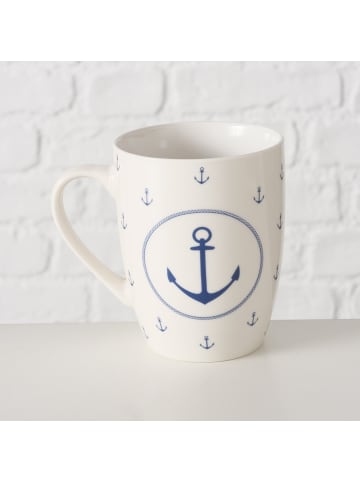 Boltze Becher Büsum mit Anker aus 2er-Set in weiss