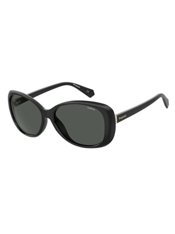 Polaroid Frauen Sonnenbrille Schmetterling Schwarz