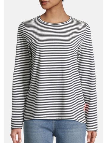 Salzhaut Rundkragen Langarmshirt für Damen in blau