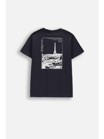 Coccodrillo Baumwoll-T-Shirt mit kurzen Ärmeln in schwarzgrau