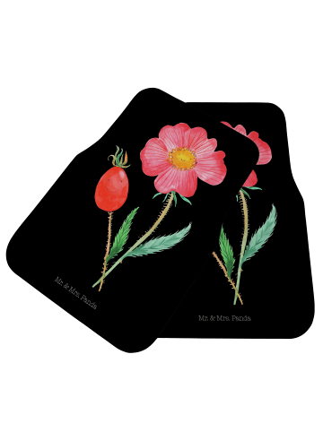 Mr. & Mrs. Panda Fußmatte Auto Blume HageRundunge ohne Spruch in Schwarz