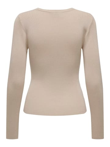 JACQUELINE de YONG Strickpullover Rundhals Langarm weicher Strick in Hellgrau