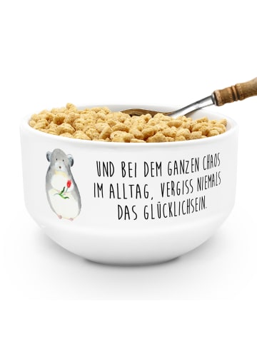 Mr. & Mrs. Panda Schälchen Chinchilla Blume mit Spruch in Weiß