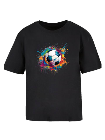 F4NT4STIC Everyday Tee Bunte Fußball Grafik in schwarz