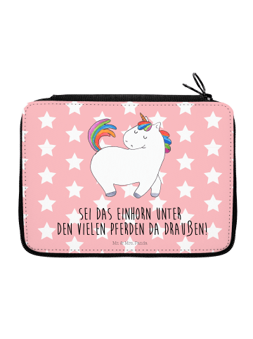 Mr. & Mrs. Panda Mäppchen Einhorn Stolzieren mit Spruch in Rot Pastell