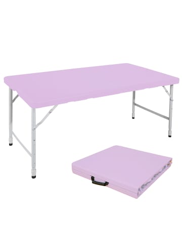 ABRIHOME Gartentisch in Lila 25 cm höhenverstellbar 135 kg Tragkraft für Camping